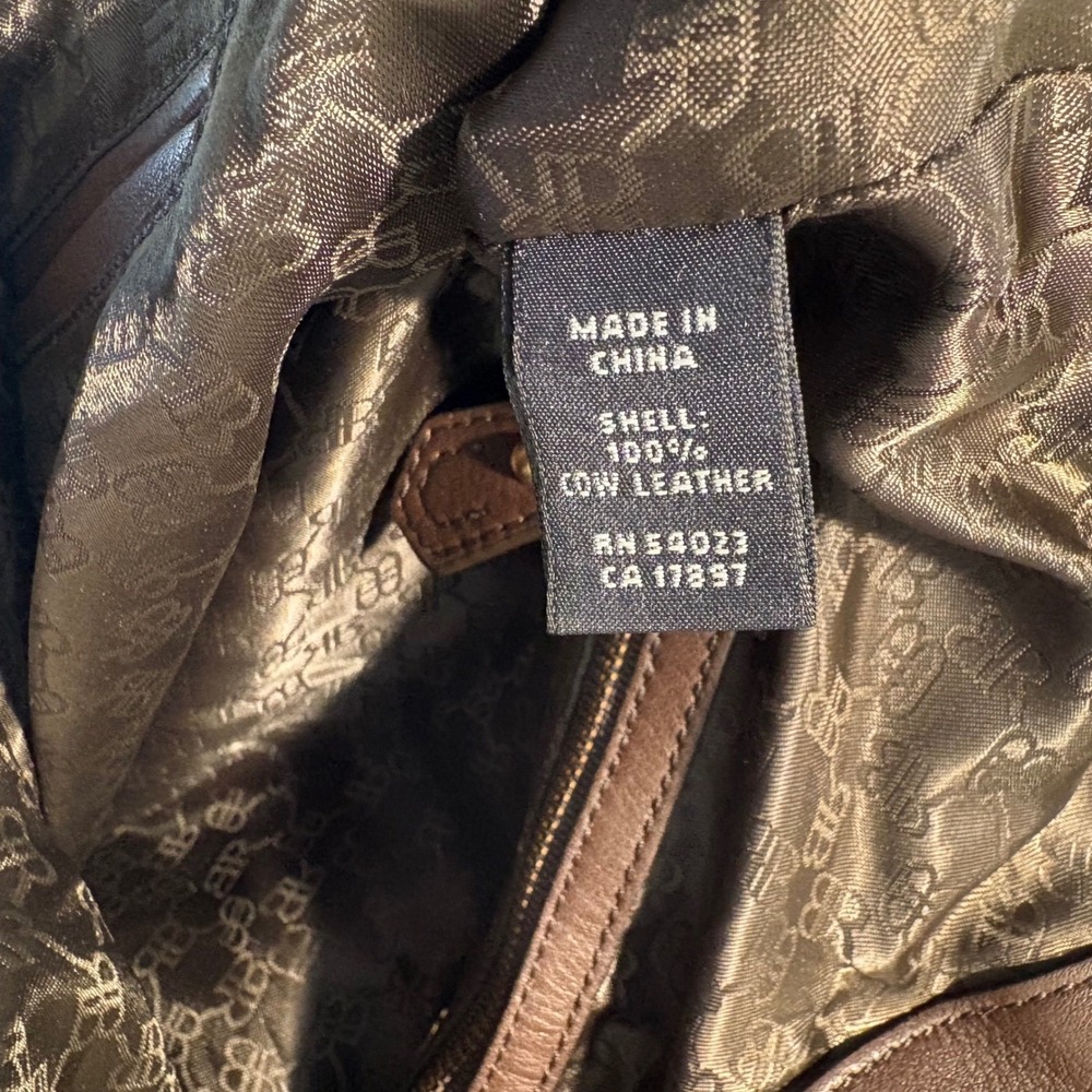 Banana Republic Brown Leather Slouchy Braided Hobo Shoulder Bag Y2K 2008 - Picture 11 of 12